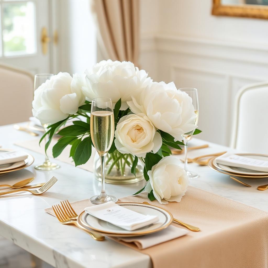 Luxury brunch tablescape